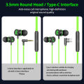 DUOPUNI Gaming headset left and right channel elbow wired in-ear gaming chicken hear sound defence computer mobile phone type-c. 