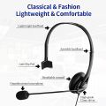 Universal Call Center Headphone 3.5mm USB Wired Business Headset With Mic Volume Control Mute Cancelling Telephone Operator. 