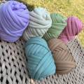 250G Chunky Yarn Arm Knitting Yarn Length 787inch Crocheting Soft DIY Washable Tube Giant Yarn Jumbo Tubular Yarn Bulky Yarn for Craft Weave. 