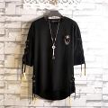 Idopy Korean Fashion Men`s Street Style Lace Punk Gothic Pullover Designer Steampunk Hem  Hop Sweatshirts Shirts Tees. 