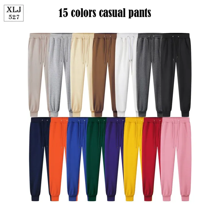 Sports%20Pants%20Men'S%20Fleece%20Autumn%20And%20Winter%20Trousers%20Jogging%20Fashion%20Ladies%20Casual%20Pants%20Black%20And%20White%20Solid%20Color%20-%20Image%203