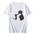 Persona 5 Morgana Mysterious Black Cat T-shirts MEN Amamiya Ren Tshirts 100% Cotton High Quality T Shirts Comfortable Casual Top.