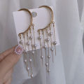 Women'S Jewelry Tassel Earrings Fashionable Gifts Golden Color Earrings Bohemia Style Dainty Design Drop Dangle Earrings for Party Wedding Daily Wear Gift For Her Bohemian Style Enthusiasts.