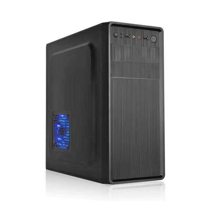 CARBON Computer Case Game PC Desktop Steel Plat mATx ATX Gaming Tempered Computer Case HTPC Case For Household Office PC- Black