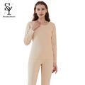 Sunnyheart Underwear Top Pants Long Sleeve Traceless Warmth Thermal Underwear Set. 