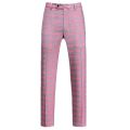 Red Striped Plaid Suit 3-piece Men's Wedding Party Dress Jacket and Pants Vest Fashion Slim Men Blazer Coat Trousers Waistcoat. 