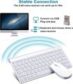 Mini Slim Wireless Keyboard & Mouse Combo - Sleek And Compact Combo Perfect For Laptop Or Desktop Pc Users Seeking Wireless Convenience. 