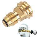 Propane Tank Adapter Converts POL LP Tank Service Valve to QCC1 / Type1 Hose or Regulator. 
