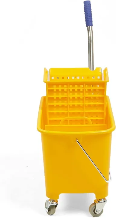 Moping Reader Mind Reader Mobile Heavy Duty Mop Bucket with Upward Press Wringer, 22 ...