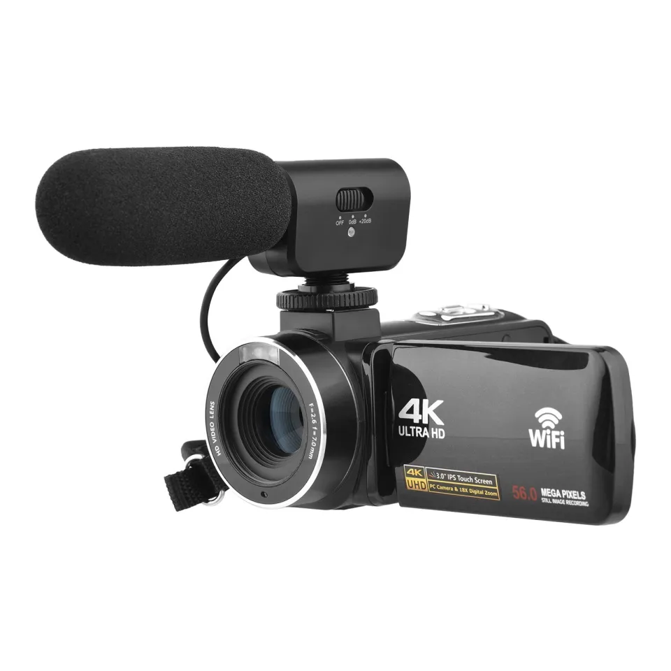4K Digital Video Camera Inch IPS Touchscreen WiFi Camcorder DV