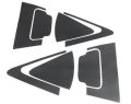 【DATA FROG Global MALL】Car Styling Carbon Fiber Rear Door Handle Bowl Sticker Stickers Door Handle For Honda HR-V HRV Vezel 2015 2017 2019.