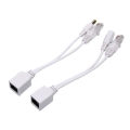 【Sunflower EGR】2pcs POE Cable Power Ethernet Adapter Cable POE Splitter RJ45 Injector Power Supply Module 12-48v For IP Camera. 