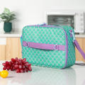 Interior Exterior Zippered Pockets Water Bottle Holder Kids Lunch Bag Durable Double Insulated Water-Resistant Fabric.
