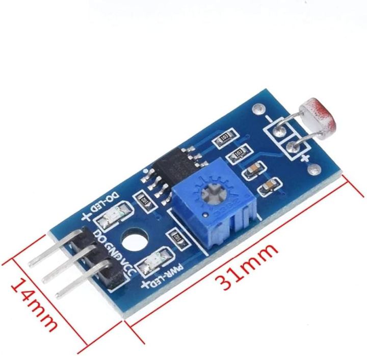 LDR Photosensitive Sensor Module Light Dependent Resistor Sensor Module Digital Light Detection LM393 3 pins for Arduino