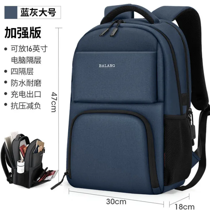 Balang%20Backpack%20Large%20Capacity%20Backpack%20Men's%20Business%20Travel%20Bag%20Junior%20High%20School%20High%20School%20Student%20Schoolbag%20Trendy%20New%20-%20Image%202