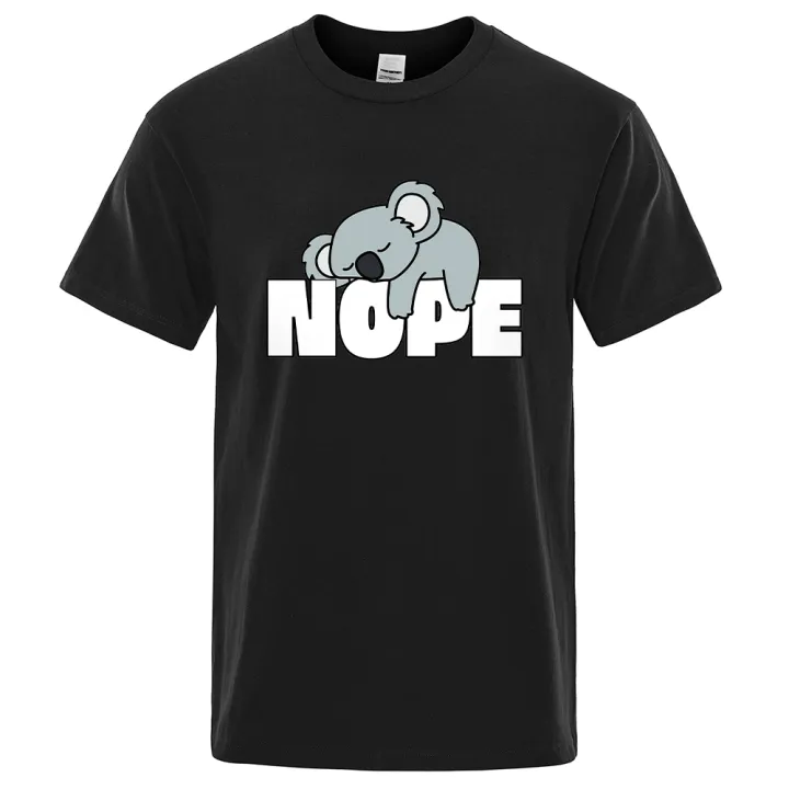Nope Sorry, I Won'T Get Up Male Tops Summer Loose T-Shirt Cotton Crewneck T-Shirt Hop Tee Clothes Fashion T-Shirts Man New
