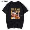 Bad Bunny 100% Cotton Men T Shirt Hop Tees Streetwear Cool Mens Clothing Oversized T-shirt Harajuku T Shirt for Men O-neck. 