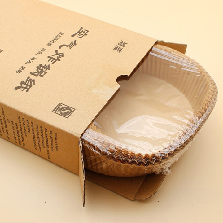 50Pcs/Pack%2016Cm%20Air%20Fryer%20Disposable%20Paper%20Liner%20Mat%20Wood%20Pulp%20Steamer%20Baking%20Mats%20-%20Image%202