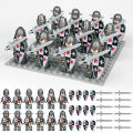 12PCS Medieval Knight Military Dragon Soldier Medieval Castle Building Block Figure Assembled Toy Doll Weapon. 