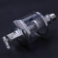 2X 50mL Engine Machine Lubricator Oil Gravity Drip Feed Oiler Clear+Silver.