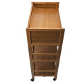 Mobile Serving Cart Rolling Side Table Spacious Tabletop Space Saving with 4 Wheels for Kitchen Dining Room.