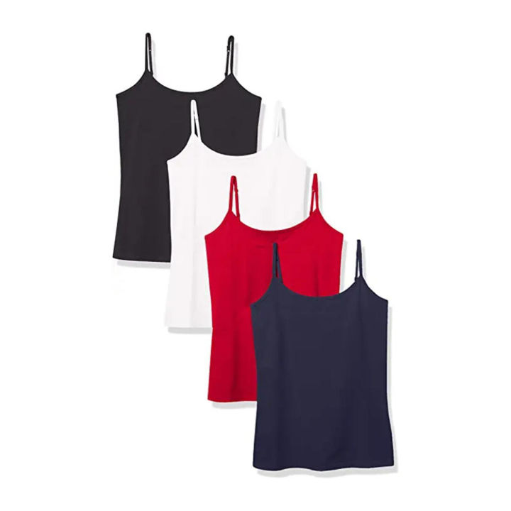 Pack%20of%204%20Cotton%20Camisole%20Tank%20Tops%20For%20Women%20All%20Season%20Cotton%20Spandex%20Fabric%20Basic%20Layering%20Style%20Multi%20Color%20-%20Image%202