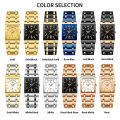 Relogio Masculino WWOOR Gold Watch Men Square Mens Watches Top Brand Luxury Golden Quartz Stainless Steel Waterproof Wrist Watch. 
