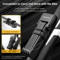 BENGGUO Bike Lock Portable Folding Lock for Bicycle Electric Bike Motorcycles with ABS Cover Strong Security Easy Carry 76.7cm Extended. 