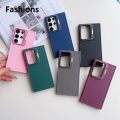 Fashions Fifty percent discount Luxury Folding Camera Stand Holder Case For Samsung Galaxy S24 S23 Ultra S22 S21 Plus S20 FE Metal Solid Color Matte Cover Funda. 