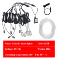 5/6/9/10 In 1 Bluetooth Car Accessories Interior Decoration Ambient Cold Led Rgb Dashboard Neon Strip By App Control Music. 