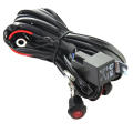 300W LED Light Bar Wire Harness 12V 40A Light Bar Wire Harness Waterproof On/Off Switch Round Switch. 