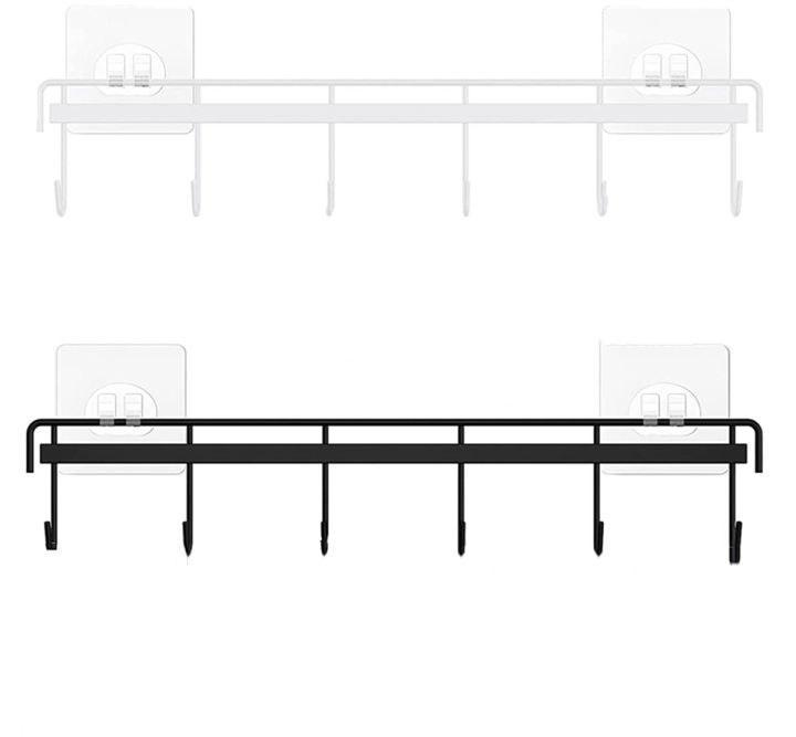 GC%202pcs%20Wall%20Mounted%20Coat%20Rack,%20Metal%20Wall%20Self-adhesive%20Hanger,%20Coat%20Hook%20With%206%20Hooks%20For%20Clothes%20Towel%20Hats,%20Kitchen%20Wall%20Hanging%20Rack%20No%20Drilling%20Hanger%20%EF%BB%BF%20-%20Image%209