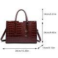 Crocodile Print Women Handbags Purse Tote Bags Adjustable Strap Top Handle Bag Large Capacity Crossbody Bags Work Travel Gift. 