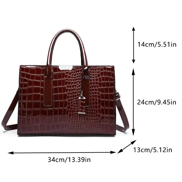 Crocodile%20Print%20Women%20Handbags%20Purse%20Tote%20Bags%20Adjustable%20Strap%20Top%20Handle%20Bag%20Large%20Capacity%20Crossbody%20Bags%20Work%20Travel%20Gift%20-%20Image%202