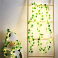 Green Artificial Leaf Ivy Vine 2M 20 LED Battery Powered Fairy String Lights Decorative Garland for Bedroom Wall Balcony Wedding Party Festival Home Indoor Decoration.