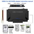 USB 3.0 to SATA IDE Hard Disk Adapter Converter Cable for 3.5 2.5 inch HDD/SSD CD DVD ROM CD-RW 3 in 1USB IDE SATA Adapter.