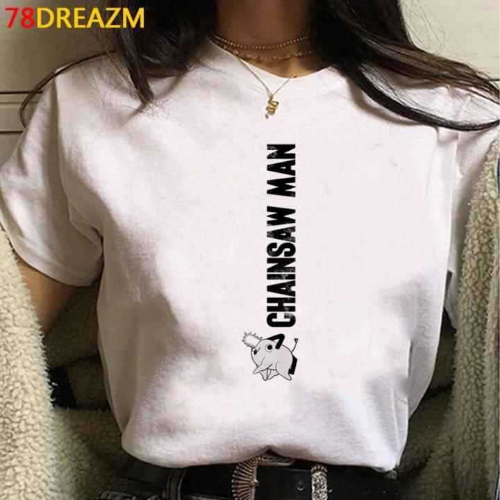 Hot Japanese Anime T Shirt Men Chainsaw Man Manga Graphic Tees Funny Cartoon ca Makima T-shirt Uni Tops Tshirt Male