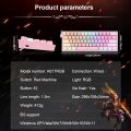 REDRAGON Fizz K617 RGB USB Mini Mechanical Gaming Wired Keyboard Red Switch 61 Key Gamer for Computer PC Laptop detachable cable. 