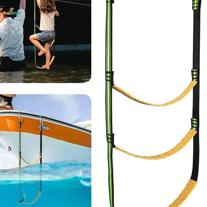 Rope Ladder Inflatable Boat Rib Boarding Ladder for Wakeboard Assist Boat