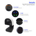 HXSJ Barcode Scanner Usb Versatile Scanning Code Qr Code 1D&2D Code Reader For Supermarkets/Stores (Silver).
