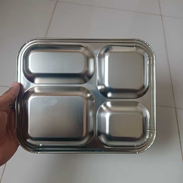 MollaDepartmental%201%20PCS%204%20compartment%20Stainless%20Steel%20Cafeteria%20Tray%20-%20Image%203