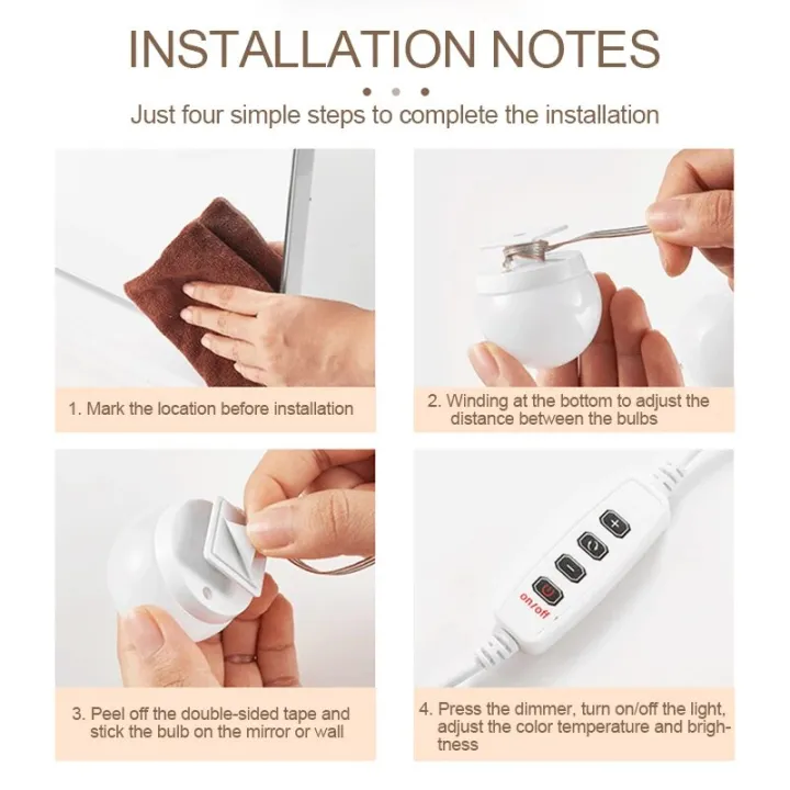 6/8/10%20Bulbs%20Makeup%20Mirror%20Light%20Led%20Touch%20Dimming%20Vanity%20Dressing%20Table%20Lamp%20Bulb%20USB%20Make%20Up%20Mirror%20Wall%20Lamp%20-%20Image%204