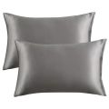 1 Pair Pillow Case Imitation Silk Pillowcase European Style Pillows Cover. 