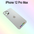 Backshell for iPhone 12 Pro Max Replacement Back Battery Cover Back Rear Glass Case - camera.
