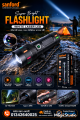 High Power Sanford Super Bright Flashlight – Slide Zoom White Laser LED Edition with 30000mah battery..