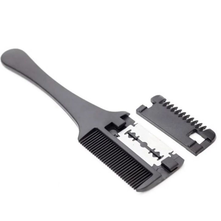 【Cathery Baby Store】Hair Razor Comb Shaving Handle Double Sided Hair Styling Razor Cutting Thinning Comb Tool