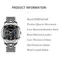 Planett Fanss POEDAGAR Men Watches Casual Top Brand Luxury Men Sports Wristwatch Waterproof Quartz Watch Calendar Stainless Steel Strap Men Watches Clock Gifts. 