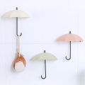 3Pcs Cute Umbrella Wall Hook Key Hanging Bag Brush Holder Decorative Organizer.