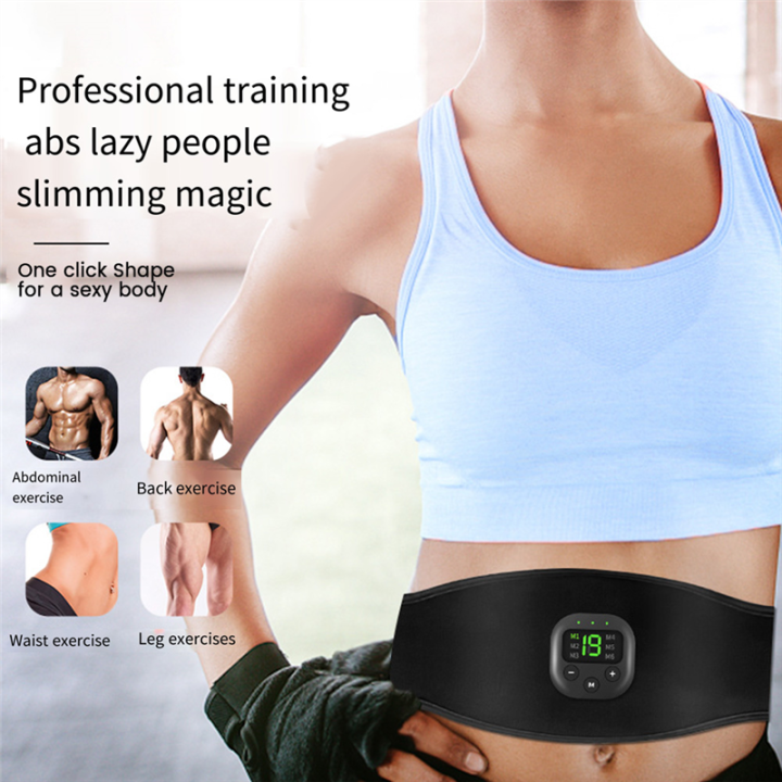 EMS%20Electric%20ABS%20Abdominal%20Belt%20Smart%20Body%20Massager%20Fitness%20Massage%20Belts%20Equipment%20Black%20for%20Home%20Gym%20-%20Image%205