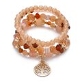 New Life Tree Bracelets Women Bohemian Charm Blue Stone Beads Bracelet Set Ethnic Wrap Bracelets Pulseras Mujer Femme Gift. 